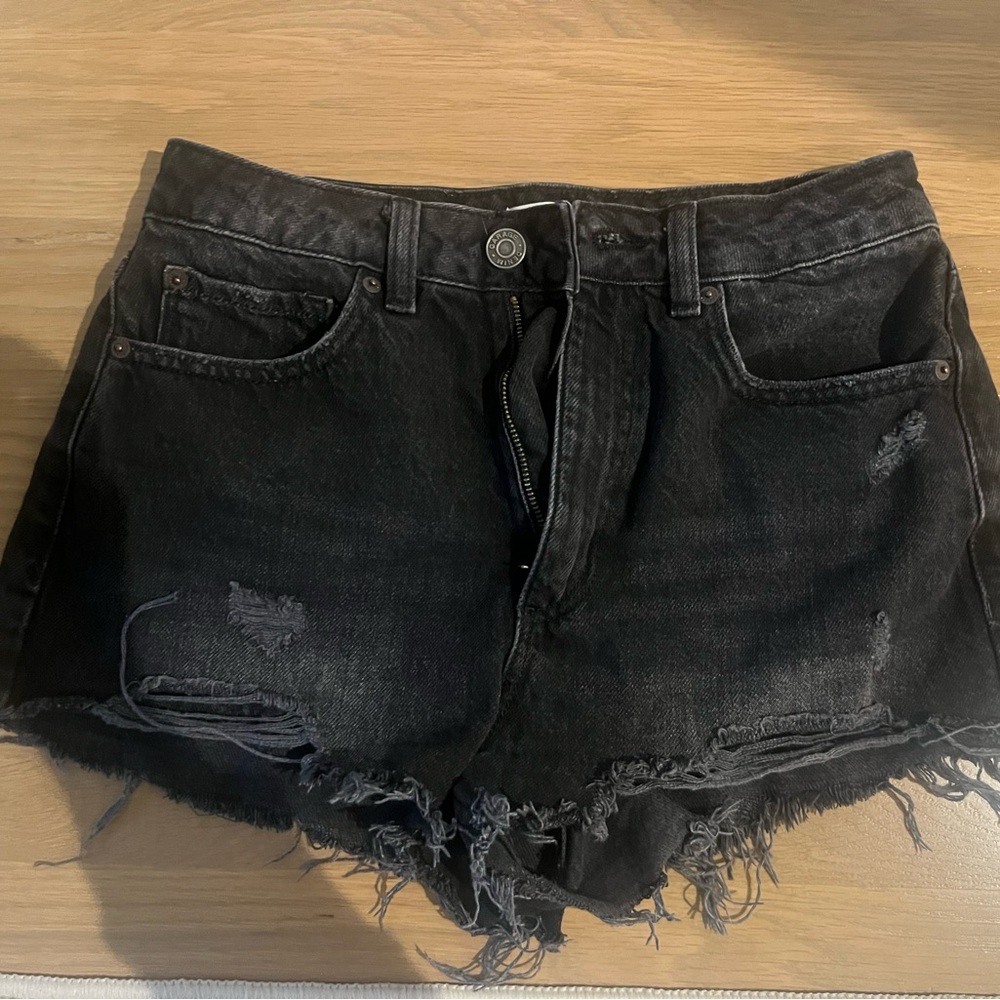 Garage Black Distressed Jean Shorts